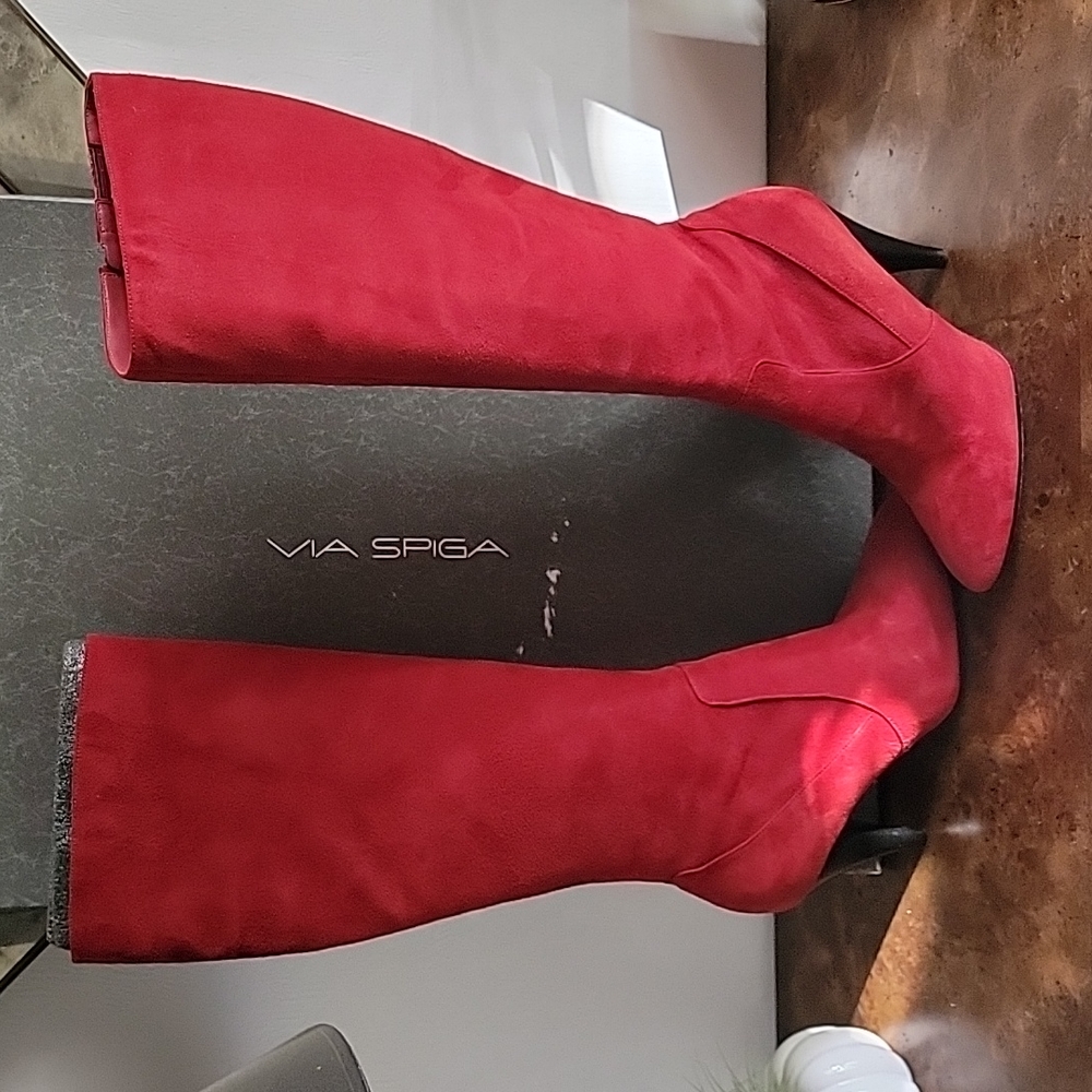 SUEDE VIA SPIGA SHANTI WINE BOOTS
